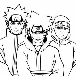 Naruto Akatsuki Medlemmar Malarbild 36826-30684