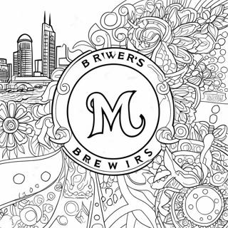 Milwaukee Brewers Logotyp Malarbild 36896-30732