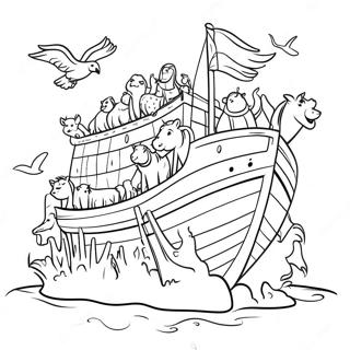 Noahs Ark Med Djur Malarbild 37066-30868