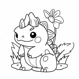 Sot Venusaur Med Blommor Malarbild 37516-31228