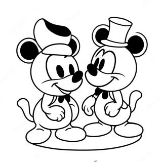 Mickey Och Minnie Karleksfaglar Malarbild 37647-31318