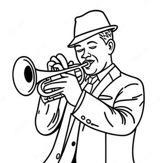 Jazzmusiker Spelar Trumpet Malarbok 38127-31714