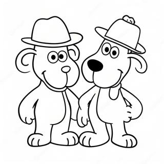 Wallace Och Gromit I Roliga Hattar Malarbild 38247-31807