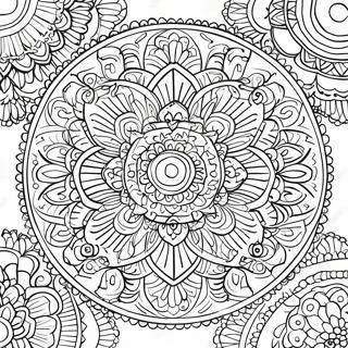 Symmetrisk Mandala Malarbild 38456-31966