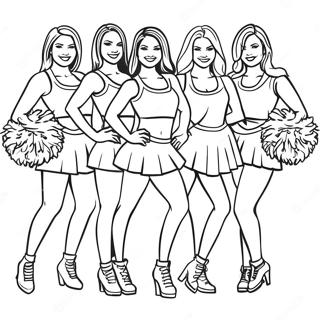 Atlanta Falcons Cheerleaders Malarbild 38637-32117