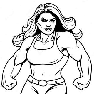 She Hulk I Aktion Malarbild 38967-32374