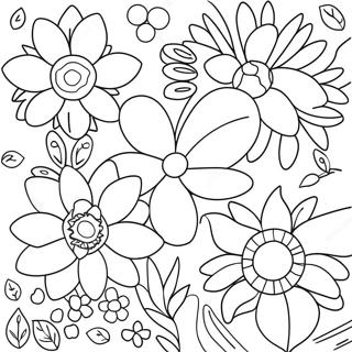 Fargglada Varblommor Malarbild 39118-32474