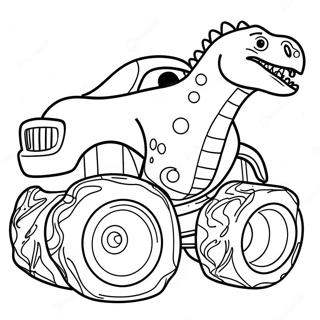 Dinosaurie Monstertruck Malarbild 39127-32486