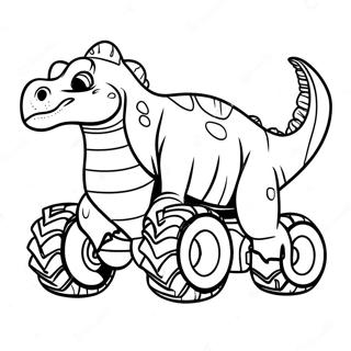 Dinosaurie Monstertruck Malarbild 39127-32487