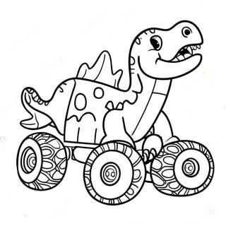 Dinosaurie Monstertruck Malarbild 39127-32488