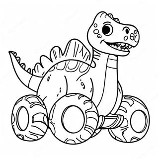 Vild Dinosaurie Monstertruck Malarbild 39128-32498