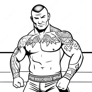 Randy Orton I Aktion Malarbild 39388-32701