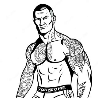 Randy Orton I Aktion Malarbild 39388-32702