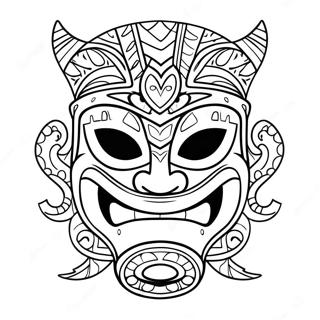 Tiki Mask Malarbild 39768-32997