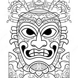 Tiki Mask Malarbild 39768-32998