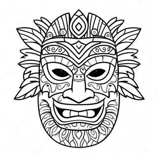 Tiki Mask Malarbild 39768-32999