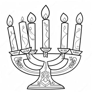 Hanukkah Menorah Malarbild 39997-33170