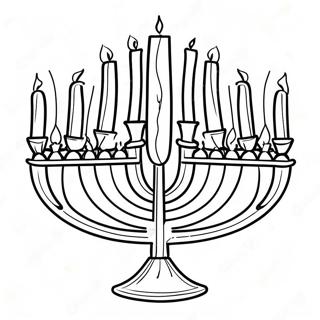 Hanukkah Menorah Malarbild 39997-33171