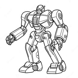 Futuristisk Mecha Robot Malarbild 40068-33233