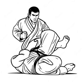 Jiu Jitsu Kampe I Aktion Malarbild 40108-33266