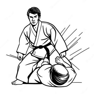 Jiu Jitsu Kampe I Aktion Malarbild 40108-33267