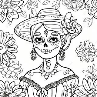 Fargglad Dodsdagen Catrina Malarbild 402-321