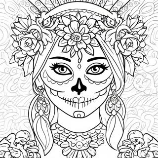 Fargglad Dodsdagen Catrina Malarbild 402-324