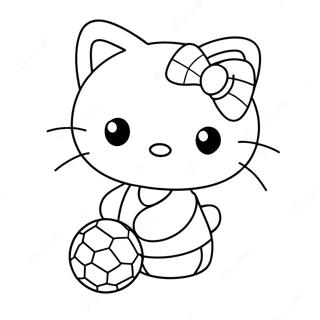 Hello Kitty Fotboll Målarbilder