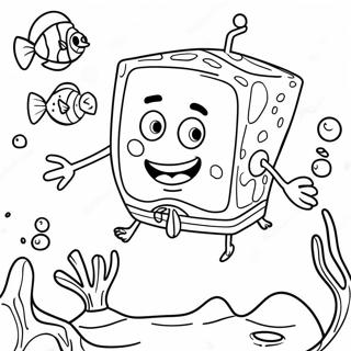 Spongebob Fyrkant Underwater Adventure Malarbild 40628-33670