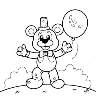 Funtime Freddy Med Ballong Malarbild 40849-33849