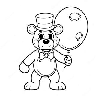 Funtime Freddy Med Ballong Malarbild 40849-33850