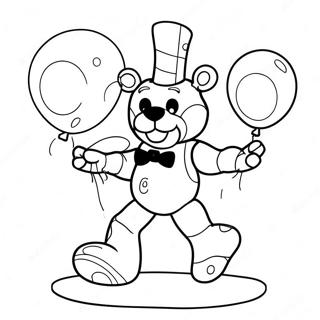 Funtime Freddy Med Ballong Malarbild 40849-33851