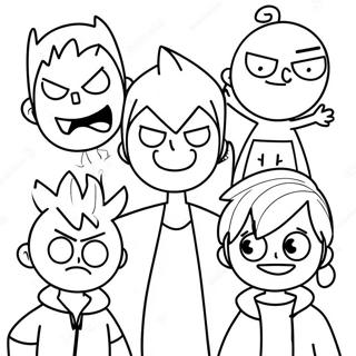 Eddsworld Karaktarer Malarbild 40919-33876