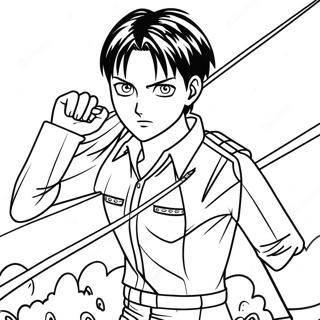 Levi Ackerman Attack On Titan Farglaggningssida 41118-34146