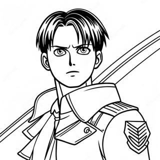 Levi Ackerman Attack On Titan Farglaggningssida 41118-34147