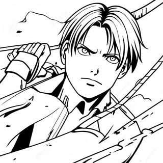 Levi Ackerman Attack On Titan Farglaggningssida 41118-34148