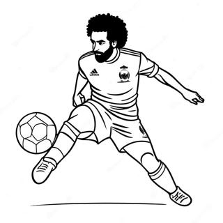 Mo Salah Dribblar Bollen Farglaggningssida 41189-34215