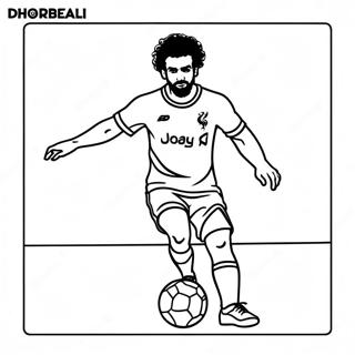 Mo Salah Dribblar Bollen Farglaggningssida 41189-34216