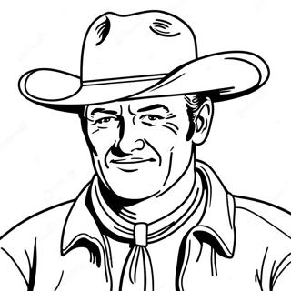 Klassisk John Wayne Cowboy Malarbild 41289-34281