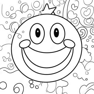 Glad Smiley Ansikte Malarbild 4151-3349