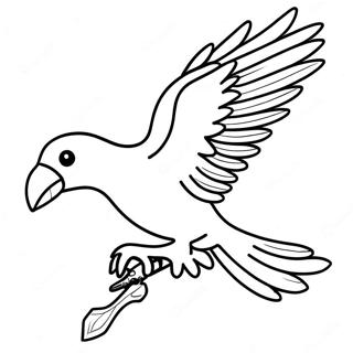 Episk Raven I Stridsstallning Malarbild 41670-34567