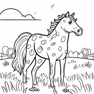 Prickig Appaloosa Hast I En Ang Malarbild 41710-34607