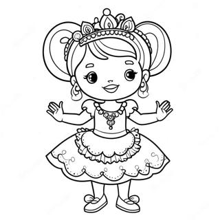 Fancy Nancy I En Glittrig Klanning Malarbild 4171-3367