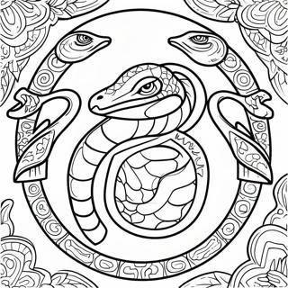 Slytherin Orm Emblem Malarbild 41740-34649