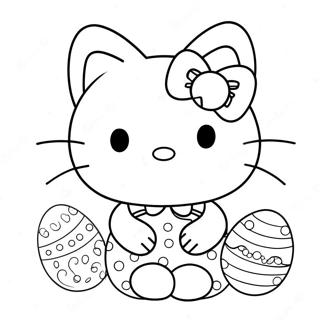 Hello Kitty Med Paskagg Farglaggningssida 42261-35042