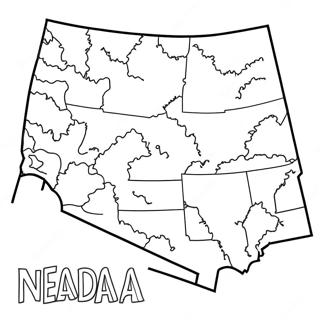 Nevada Delstatens Kontur Farglaggningssida 42420-35168