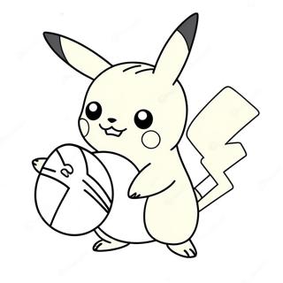 Sot Pikachu Med Pokeboll Malarbild 4251-3429