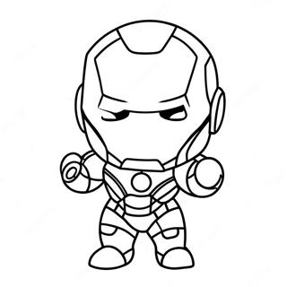 Bedarande Chibi Iron Man Malarbild 42932-35749