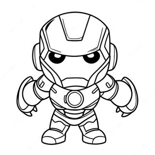 Bedarande Chibi Iron Man Malarbild 42932-35750