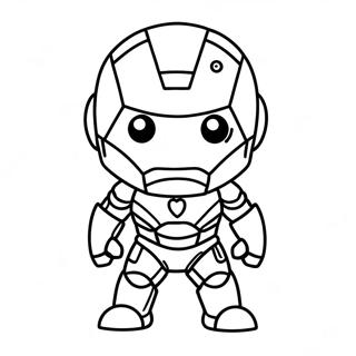 Bedarande Chibi Iron Man Malarbild 42932-35751